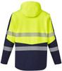 Syzmik Workwear ZJ453 Unisex Streetworx 2 in 1 Stretch Softshell Taped Jacket Yellow/Navy Back