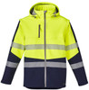 Syzmik Workwear ZJ453 Unisex Streetworx 2 in 1 Stretch Softshell Taped Jacket Yellow/Navy