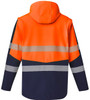 Syzmik Workwear ZJ453 Unisex Streetworx 2 in 1 Stretch Softshell Taped Jacket Orange/Navy Back