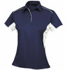 1161 Stencil Freshen Ladies S/S Polo Navy/White