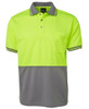 6HVPS JB's Wear Hi Vis S/S Traditional Polo Lime/Charcoal