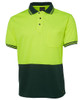 6HVPS JB's Wear Hi Vis S/S Traditional Polo Lime/Bottle