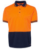 6HVPS JB's Wear Hi Vis S/S Traditional Polo Orange/Navy