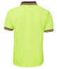 6HVPS JB's Wear Hi Vis S/S Traditional Polo Lime/Maroon Back