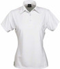 1158 Stencil Silvertech Ladies S/S Polo White 1158 Stencil Silvertech Ladies S/S Polo White