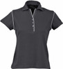 1034 Stencil Bio-Weave Ladies S/S Polo Charcoal/Pale Blue 1034 Stencil Bio-Weave Ladies S/S Polo Charcoal/Pale Blue