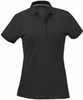 1165 Stencil Oceanic Ladies S/S Polo Black