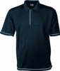 1010B Stencil Cool Dry S/S Mens Polo Navy/White