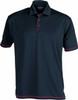 1010B Stencil Cool Dry S/S Mens Polo Navy/Red
