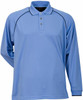 1040 Stencil Cool Dry Mens L/S Polo Bimini Blue/Navy