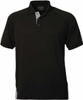 1050 Stencil Team Mens S/S Polo Black/Silver