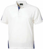 1050 Stencil Team Mens S/S Polo White/Navy