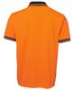 6HPS JB's Wear Hi Vis Short Sleeve Cotton Back Polo Orange/Navy Back