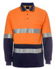 6HMCB JB's Wear Hi Vis L/S (D+N) Cotton Back Polo Orange/Navy 6HMCB JB's Wear Hi Vis L/S (D+N) Cotton Back Polo Orange/Navy