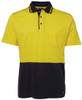 6CPHV JB's Wear Hi Vis S/S Cotton Polo Yellow/Navy 6CPHV JB's Wear Hi Vis S/S Cotton Polo Yellow/Navy
