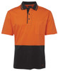 6CPHV JB's Wear Hi Vis Short Sleeve Cotton Polo Orange/Black