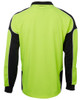 6AP4L JB's Wear Hi Vis L/S Arm Panel Polo Lime/Black Back
