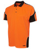 6AP4S JB's Wear Hi Vis S/S Arm Panel Polo Orange/Black Side