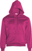 CJ1062 Zip Through Fleece Hoodie Magenta