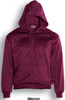 CJ1063 Kids Zip Through Fleece Hoodie Maroon