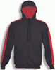 CJ1221 Adults Contrast Fleece Black/Red CJ1221 Adults Contrast Fleece Black/Red