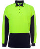 6HVGL JB's Wear Hi Vis L/S Gap Polo Lime/Navy 6HVGL JB's Wear Hi Vis L/S Gap Polo Lime/Navy