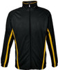 CJ1457 Unisex Elite Sports Track Jacket Black/Gold CJ1457 Unisex Elite Sports Track Jacket Black/Gold