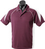 1301 Aussie Pacific Premier Mens Polo Maroon/White