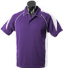 1301 Aussie Pacific Premier Mens Polo Purple/White