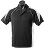 1301 Aussie Pacific Premier Mens Polo Black/White