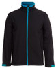 3WSJ JB's Wear Podium Water Resistant Softshell Jacket Black/Aqua