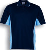 CP0529 Ladies Breezeway Panel Polo Navy/Sky Blue