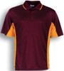 CP0530 Kids Breezeway Panel Polo Burgundy/Gold