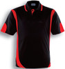 CP0532 Unisex Adults Breezeway Contrast Polo Black/Red