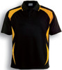 CP0760 Kids Breezeway Sports Polo Black/Gold CP0760 Kids Breezeway Sports Polo Black/Gold