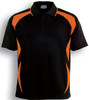 CP0760 Kids Breezeway Sports Polo Black/Orange