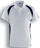 CP0929 Team Essential-Ladies Short Sleeve Contrast Panel Polo White/Navy