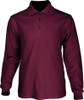 CP1401 Mens Long Sleeve Basic Polo Maroon