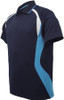 CP1528 Unisex Adults Sports Panel Polo Navy/Sky Blue/White