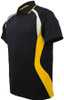 CP1529 Kids Sports Panel Polo Black/Gold/White CP1529 Kids Sports Panel Polo Black/Gold/White