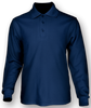 CP1605 Bocini Kids Plain Colour Poly Face Cotton Backing L/S Polo Navy
