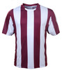 CT1102 Bocini  Adults Sublimated Striped Football Jersey Maroon/White