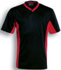 CT838 Unisex Adults Soccer Panel Jersey Black/Red CT838 Unisex Adults Soccer Panel Jersey Black/Red