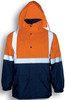 SJ0430 Bocini Adults Hi-Vis Polar Fleece Lined Jacket With Reflective Tape Orange/Navy SJ0430 Bocini Adults Hi-Vis Polar Fleece Lined Jacket With Reflective Tape Orange/Navy