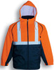 SJ0642 Bocini Adults Hi-Vis 3 In 1 Jacket With Reflective Tape Orange/Navy SJ0642 Bocini Adults Hi-Vis 3 In 1 Jacket With Reflective Tape Orange/Navy
