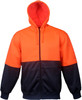 SJ1104 Bocini Adults Hi-Vis Full Zip Hoodie Orange/Navy SJ1104 Bocini Adults Hi-Vis Full Zip Hoodie Orange/Navy