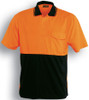 SP0427 Bocini Adults Hi-Vis Safety Polo - Short Sleeve Orange/Black SP0427 Bocini Adults Hi-Vis Safety Polo - Short Sleeve Orange/Black