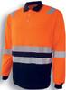 SP0537 Bocini Hi-Vis Polyface / Cotton Back Polo With Reflective Tape Orange/Navy SP0537 Bocini Hi-Vis Polyface / Cotton Back Polo With Reflective Tape Orange/Navy