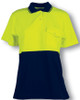 SP0692 Bocini Ladies Hi-Vis S/S Safety Polo Yellow/Navy