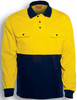 SP1011 Bocini Adults Hi-Vis Cotton Jersey Polo L/S Yellow/Navy